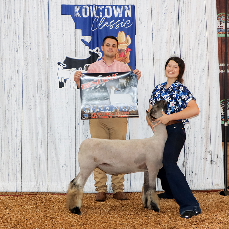Reserve Champion Florida Born Market Lamb, 2025 Kowtown Classic Reserve Champion Florida Born Market Lamb, 2025 Kowtown Classic