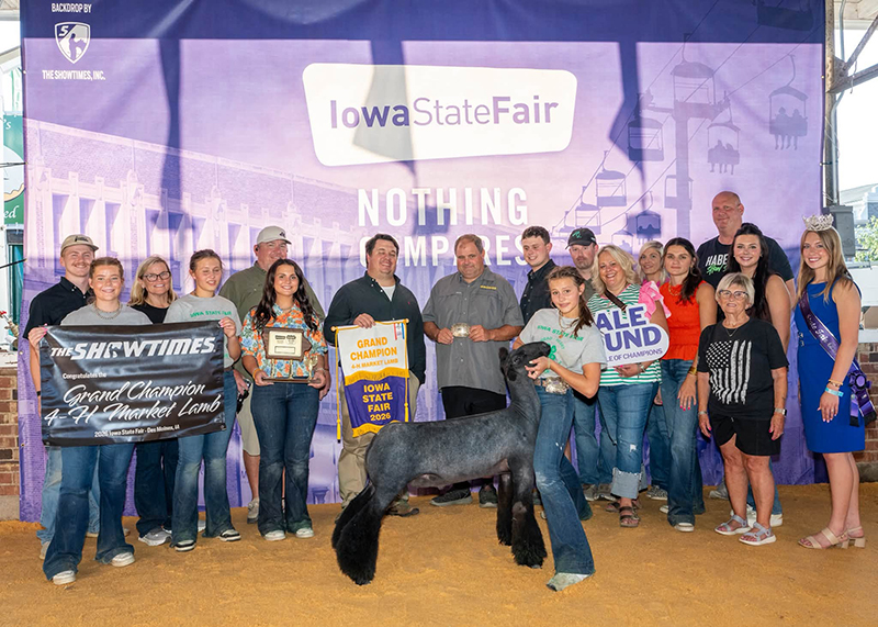 Grand Champion Market Lamb, Champion Division II, Iowa State Fair 4-H Show Grand Champion Market Lamb, Champion Division II, Iowa State Fair 4-H Show